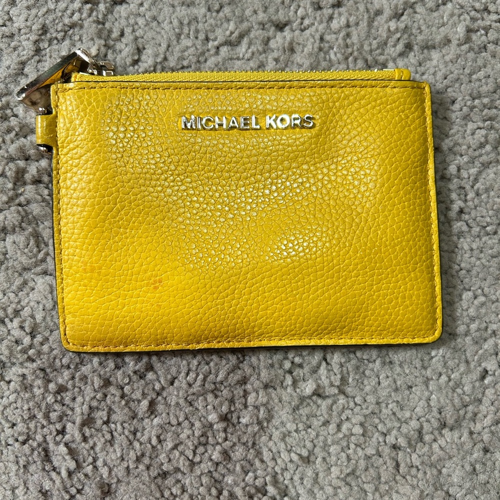 Michael Kors Yellow Leather Card Holder